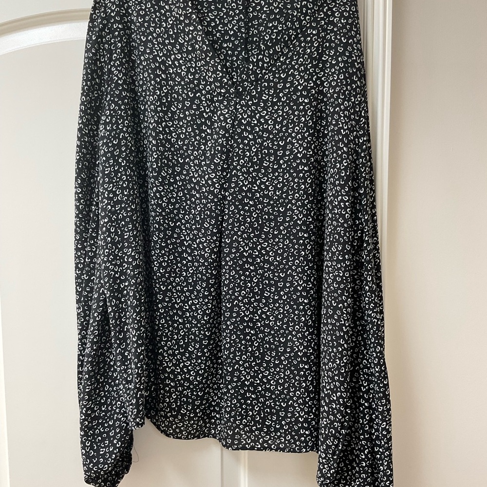 Chic Black and White Women's Blouse.